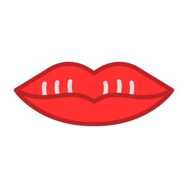 Dudaklar. Web simgesi basit illüstrasyon 