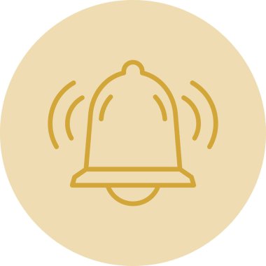 Bir çan simgesinin vektör illüstrasyonu  