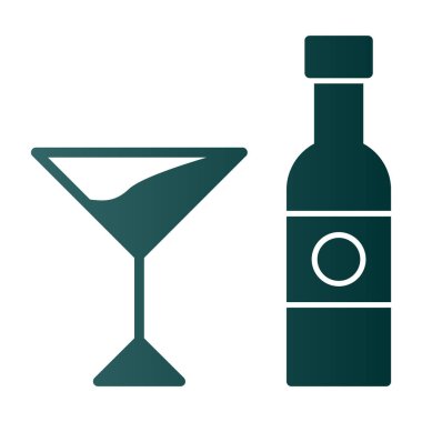 Kokteyller alkol ikonu ana hatlarıyla