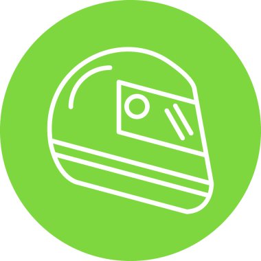 Kask simgesi basit tasarım illüstrasyonu 