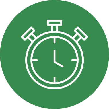 Zamanlayıcı simgesi vektörü. düz tasarım çizimi