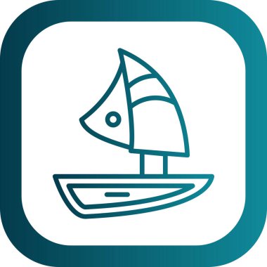 tekne ikonu vektör illüstrasyonu