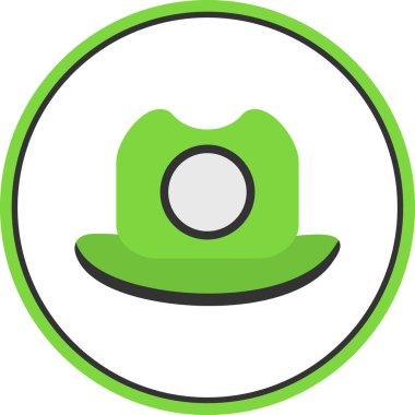 Şapka. Web simgesi basit illüstrasyon