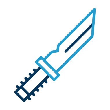 Bıçak düz simgesi, vektör illüstrasyonu 