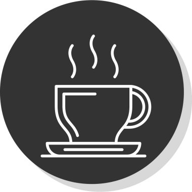 kahve fincanı ikonu vektör illüstrasyonu 