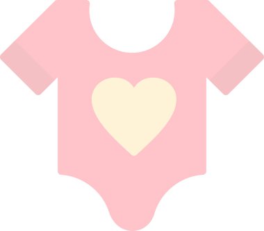 bebek elbisesi simgesi, vektör illüstrasyonu.