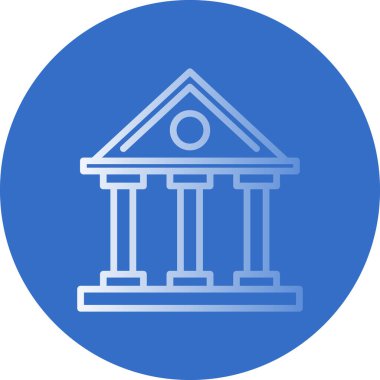 Banka binası. Web simgesi basit illüstrasyon