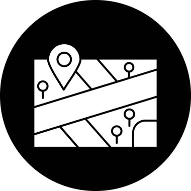 harita pin konumu simgesi düz biçimli