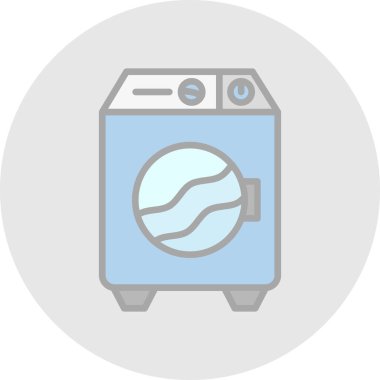 Bir çamaşır makinesinin vektör çizimi