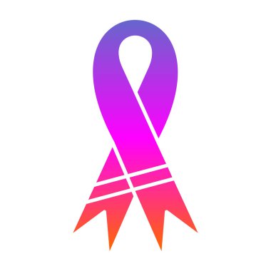 Kanser kurdele ikonu. İnternet için kanser kurdele vektör simgelerinin düz çizimi