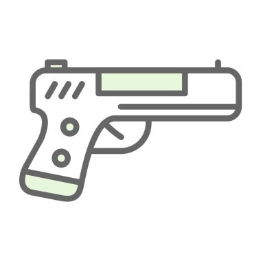 silah vektörü düz renk simgesi