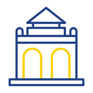 mimari yapı binası simgesi - taslak biçimi