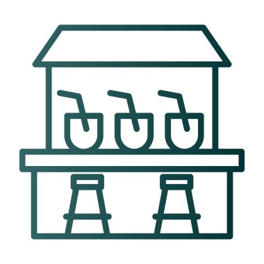 Kafe ikonu vektör illüstrasyonu