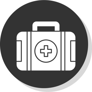 ilk yardım kiti vektör simgesi 