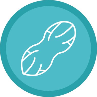 Peanut web simgesi, vektör illüstrasyonu