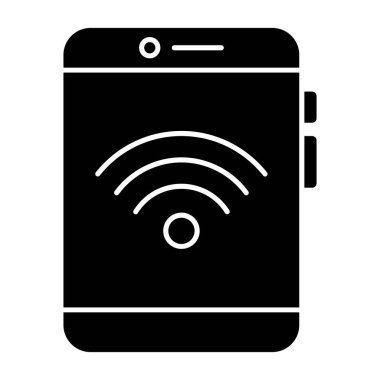 Arkaplanda akıllı telefon simgesi izole edildi. Web sitesi, uygulama, cep telefonu sembolü ve akıllı telefon logosu için son moda telefon şablonu