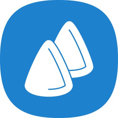 Cuberdon şeker ikonu, Belçika geleneksel tatlısı, vektör illüstrasyonu