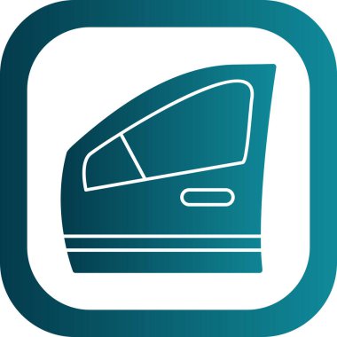 Araba kapısı. Web simgesi basit illüstrasyon