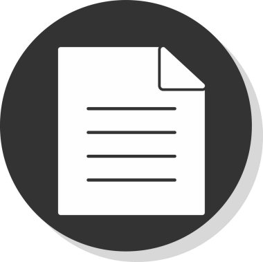 Belge. Web simgesi basit illüstrasyon 