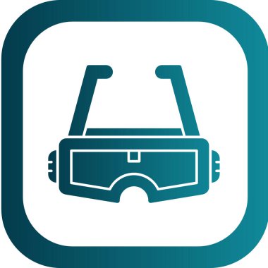 Artırılmış Gerçeklik Gözlüğü simgesinin vektör çizimi