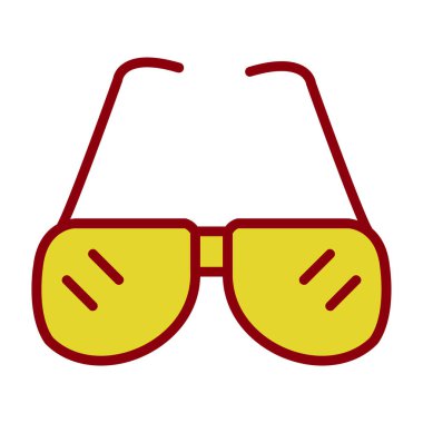 Gözlük. Web simgesi basit illüstrasyon 