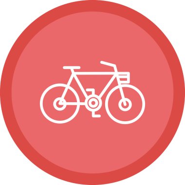 bisiklet düz simgesi, vektör illüstrasyonu