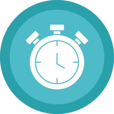 Zamanlayıcı simgesi vektörü. düz tasarım çizimi