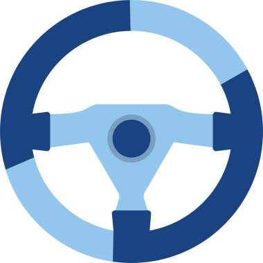 araba direksiyonunun düz simgesi, vektör resimli 