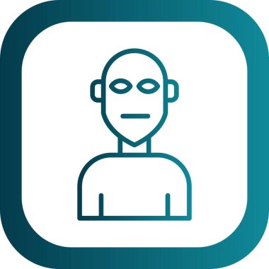 eşsiz kullanıcı vektör çizgisi simgesi