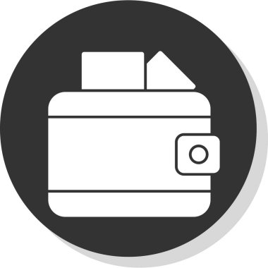 wallet icon, vector illustration simple design