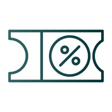 Taslak biçiminde indirimli yüzde iskonto simgesi