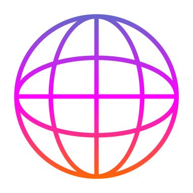 Dünya küresel ikon vektör illüstrasyonuName