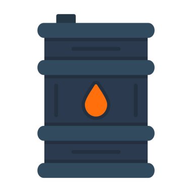 benzin istasyonu vektör illüstrasyonu, düz tasarım simgesi