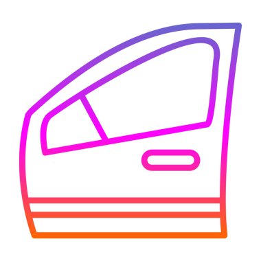 Araba kapısı. Web simgesi basit illüstrasyon