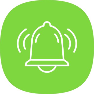 Bir çan simgesinin vektör illüstrasyonu  