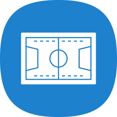 Futbol sahası. Basit illüstrasyon