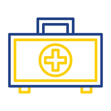 Basit düz ilk yardım kiti vektör illüstrasyonu