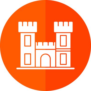 kale simgesi, vektör illüstrasyonu basit tasarım