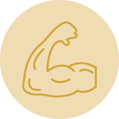 pazı simgesi. Web için basit kas vektör simgesi çizimi