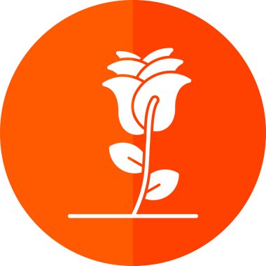 Gül çiçeği. Web simgesi basit illüstrasyon 