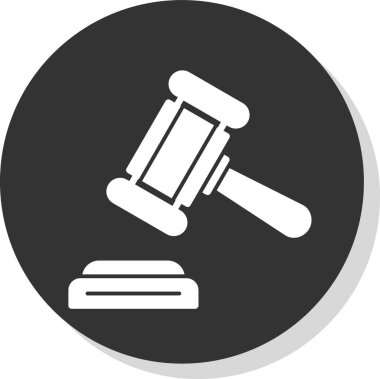 Yargıç Gravel. Web simgesi basit illüstrasyon 