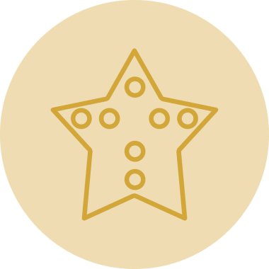 Basit düz yıldız ikon vektör çizimi