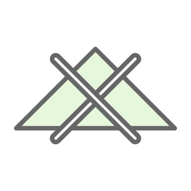 kamp çadırı ikonu vektör illüstrasyonu