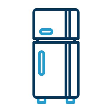 buzdolabı simgesi, vektör illüstrasyonu basit tasarım