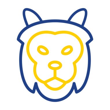 Aslan etobur simgesi, basit vektör illüstrasyonu 