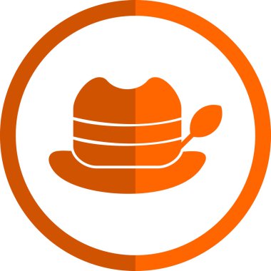 Bal kapağı vektörü. Tarz düz bir sembol. turuncu renk, yuvarlak açılar, beyaz arkaplan.