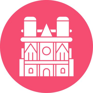 Şato simgesi, vektör illüstrasyonu