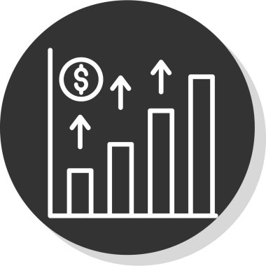 Dolar işareti simgesi. Basit resimleme
