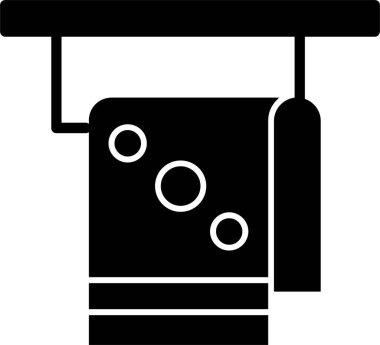 Havlu simgesi, vektör illüstrasyonu basit tasarım