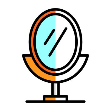 ayna simgesi, ağ basit illüstrasyon